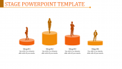 Use Stage PowerPoint Template In Orange Color Slide
