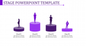 Innovative Stage PowerPoint Template In Purple Color Slide