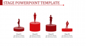 Incredible Stage PowerPoint Template In Red Color Slide