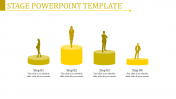 Creative Stage PowerPoint Template In Yellow Color Slide
