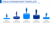 Effective Stage PowerPoint Template With Five Nodes
