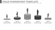 Best Stage PowerPoint Template In Grey Color Slide