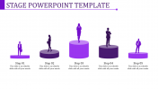 Creative Stage PowerPoint Template In Purple Color