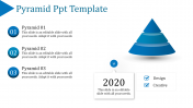 Attractive Pyramid PPT Template Slide With Three Node