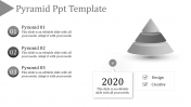 Magnificent Pyramid PPT Template with Three Nodes Slide