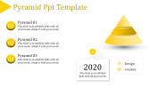 Fantastic Pyramid PPT Template with Three Nodes Slide