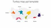 Elegant Turkey Map PPT Template Presentation Designs