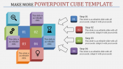 Affordable PowerPoint Cube Template Presentation-4 Node