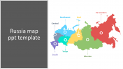 Editable Russia map PowerPoint template Presentation Slide