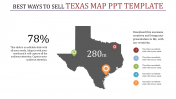 Best Texas Map PPT Template Slide With Location Marks