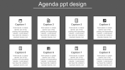 Stunning Agenda PPT Design Template With Eight Node