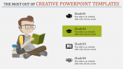 Customized Creative PowerPoint Templates Slide-Four Node
