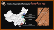 Editable PowerPoint Map Template With Dark Background