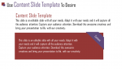 Simple Content Slide Template Presentation Designs