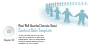 Amazing Content Slide Template Design With Human Background
