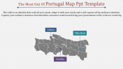 Attractive Portugal Map PPT Template Presentation