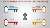 Creative keyhole PowerPoint Templates With Four Keys