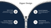 Customizable Zipper Design Slide for Presentation
