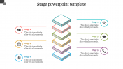 Effective Stage PowerPoint Template With Six Nodes