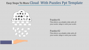 Elegant Cloud With Puzzles PPT Template Presentation
