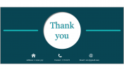 Creative Thank You Slide For PPT Design With Dark Background