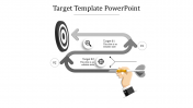 Gray Themed Attractive Target Template PowerPoint Slide