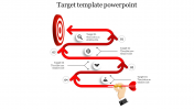 attractive target template powerpoint for presentation