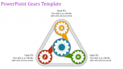 Triangle Gears PowerPoint Template and Google Slides