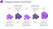 Purple Theme Template Puzzle PowerPoint Presentation
