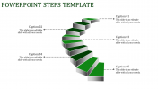 Editable PowerPoint Steps Template With Five Nodes