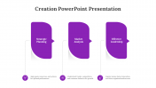 Creation PPT And Google Slides With Purple Color Theme
