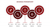Amazing Business PowerPoint Template with Five Nodes