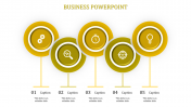 Fantastic Business PowerPoint Template with Five Nodes