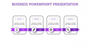 Astounding Business PowerPoint Presentation on Purple Colour