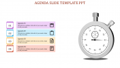 Effective PowerPoint Agenda Slide Template In Clock Model