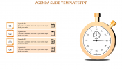 4 Steps Orange Shade PowerPoint Agenda Slide Template
