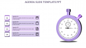  PowerPoint Agenda Slide Template-Purple and white shade