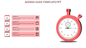 Clock Model PowerPoint Agenda Slide Template Presentation