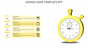  PowerPoint and Google Slides Agenda Template With Yellow Circle