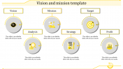 Use Vision And Mission Presentation With Six Nodes