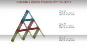 Get classy Pyramid PPT Template PowerPoint With Three Node