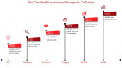 Affordable Timeline Presentation PowerPoint In Red Color