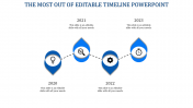 Attractive Editable Timeline PowerPoint With Four Node