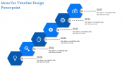 Stunning Timeline Design PowerPoint In Blue Color Slide