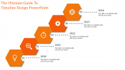 Awesome Timeline Design PowerPoint In Orange Color Slide