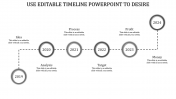 Stunning Editable Timeline PowerPoint In Grey Color Slide