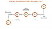 Stunning Editable Timeline PowerPoint In Red Color Slide