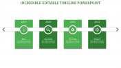 Creative Editable Timeline PowerPoint In Green Color Slide