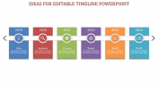 Best Editable Timeline PowerPoint In Multicolor Slide