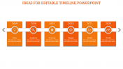 Innovative Editable Timeline PowerPoint In Orange Color